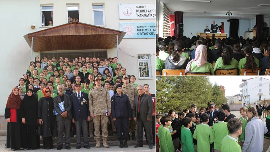 Bayburt’ta anlamlı buluşma: Gazi ve şehit kardeşi öğrencilerle