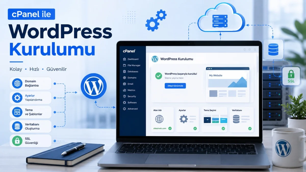 WordPress kurulumu cPanel ile birkaç dakikada yapılabilir